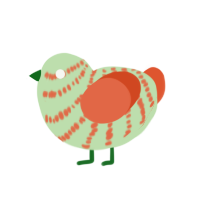 Rotton Tomato, a gluppy and vermilion chicken with a bar pattern