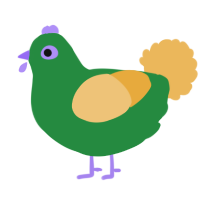 A viridian and honey chicken
