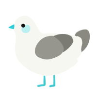 A white and ash chicken