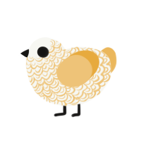 (unnamed), a white and honey chicken with a double-lace pattern