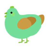 A spring and gold chicken