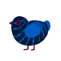 (unnamed), a tumblr and ultramarine chicken with a bar pattern