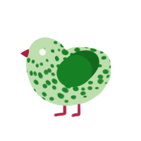 (unnamed), a gluppy and leaf chicken with a speckle pattern