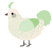 A cream and gluppy chicken with a lace pattern