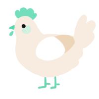 A cream chicken