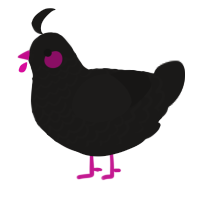 A sable chicken with a lace pattern