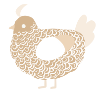 A beige and cream chicken with a double-lace pattern