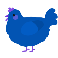 A ultramarine chicken