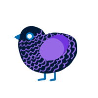 (unnamed), a tumblr and blurple chicken with a lace pattern