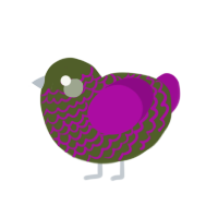 (unnamed), a olive and plum chicken with a lace pattern