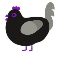 A sable and ash chicken