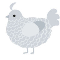 A mist chicken with a lace pattern