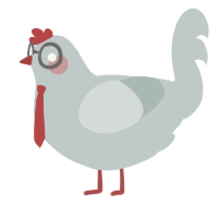 A silver chicken