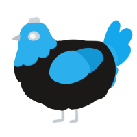 A sable and sky chicken with a head pattern