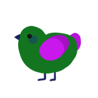 grinch, a leaf and amethyst chicken