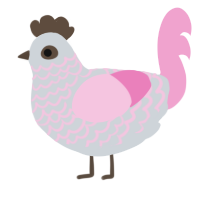 A mist and pink chicken with a lace pattern