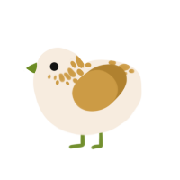 Mother, a cream and gold chicken with a neck-speckle pattern