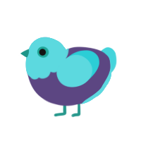 (unnamed), a overcast and aqua chicken with a head pattern