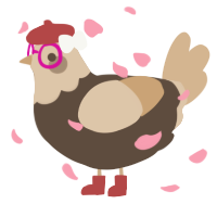 A bark and beige chicken with a head pattern