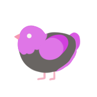 (unnamed), a grey and orchid chicken with a head pattern