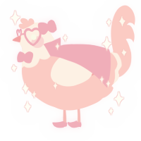 A rose chicken with a head pattern