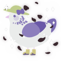 A silver and indigo chicken with a neck-speckle pattern
