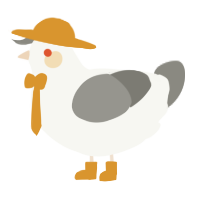 A white and ash chicken