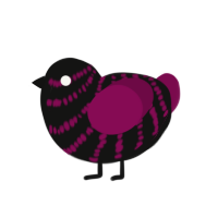 (unnamed), a black and wine chicken with a bar pattern