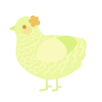 A apple chicken with a lace pattern