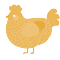 A honey chicken with a lace pattern