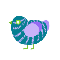 (unnamed), a sea and lilac chicken with a bar pattern