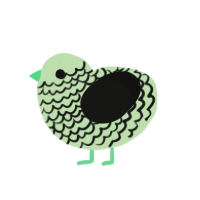 (unnamed), a gluppy and black chicken with a lace pattern