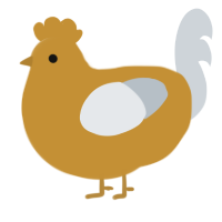 A gold and mist chicken