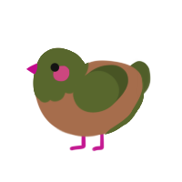 (unnamed), a brown and olive chicken with a head pattern