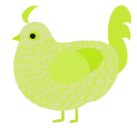 A lemon and lime chicken with a lace pattern