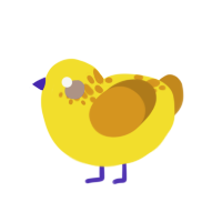 (unnamed), a yellow and ochre chicken with a neck-speckle pattern