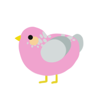 (unnamed), a pink and silver chicken with a neck-speckle pattern