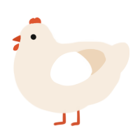 A cream chicken