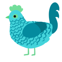 Seagrass, a aqua and sea chicken with a lace pattern