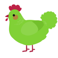 A grass chicken with a neck-band pattern