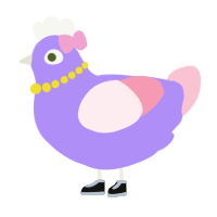 A lilac and rose chicken