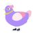 A lilac and rose chicken