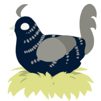 A tumblr and ash chicken with a half-bar pattern