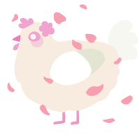 A cream and white chicken