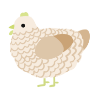 A cream and beige chicken with a lace pattern