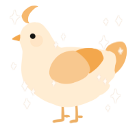 A cream and beige chicken