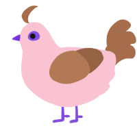 A rose and brown chicken