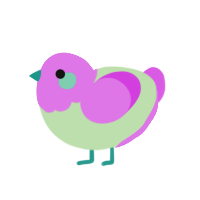 Sourpatch, a gluppy and orchid chicken with a head pattern