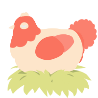 A tumblr and sea chicken with a head pattern