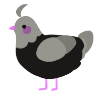 A sable and ash chicken with a head pattern